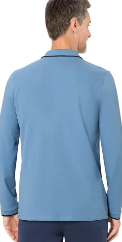 Chiemsee Herren Langarpolo Bauwolle marine Online