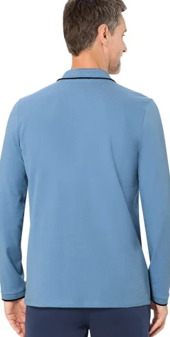 Chiemsee Herren Langarpolo Bauwolle marine Online