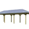 CHILLROI Rechteckiger Holzpavillon mit Verlängerung 289 x 639 cm | Gartenpavillon | Terrassenüberdachung ^ Karibu New