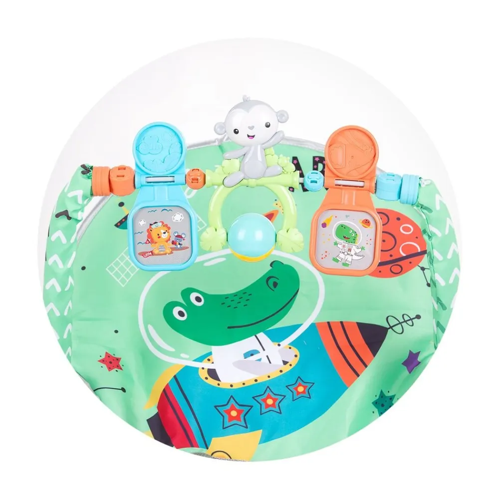 Chipolino Babywippe Baby Spa 2 in 1 elektrisch Stuhl Schaukelfunktion Spielbogen grün blau Discount