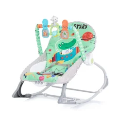 Chipolino Babywippe Baby Spa 2 in 1 elektrisch Stuhl Schaukelfunktion Spielbogen grün blau Discount