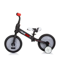 Dreirad, Laufrad 2 in 1, Max Bike, 10 Zoll Räder, Pedale, Stützräder ^ Chipolino Online