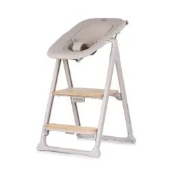 Chipolino Hochstuhl Quatro 4in1 Babywippe Lernturm Kinderstuhl Tablett Fußstütze beige