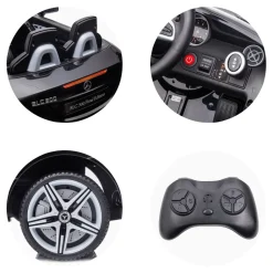 Kinder Elektroauto Mercedes Benz SLC300 Fernbedienung MP3 Bluetooth schwarz ^ Chipolino Hot