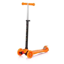 Kinderroller 3 in 1 Multi Plus 3 Räder, Laufrad, Roller, LED-Lichter orange ^ Chipolino Hot