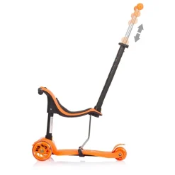 Kinderroller 3 in 1 Multi Plus 3 Räder, Laufrad, Roller, LED-Lichter orange ^ Chipolino Hot