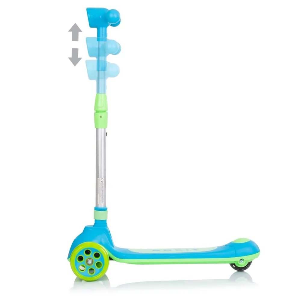 Chipolino Kinderroller Orbit 3 LED-Räder Bremse Lenker höhenverstellbar klappbar blau Discount