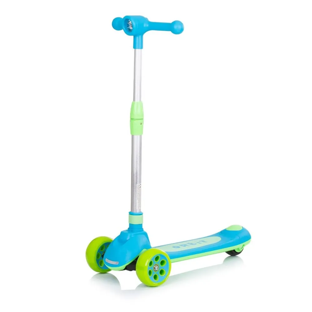 Chipolino Kinderroller Orbit 3 LED-Räder Bremse Lenker höhenverstellbar klappbar blau Discount