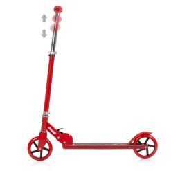 Chipolino Kinderroller Sharky klappbar PU Räder ABEC-7 Lager Bremse verstellbar rot orange