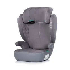 Chipolino Kindersitz Cyber i-Size (100-150cm) Sitzerhöhung, höhenverstellbar grau