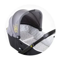 Chipolino Kinderwagen Einlage, Kopfkissen Sternenmuster, atmungsaktiv universal grau pink Discount