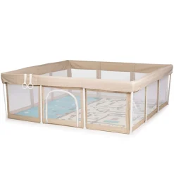 Chipolino Laufstall Easy Set Spielmatte 180 x 180 cm Aufbewahrungstasche weich beige grau Outlet