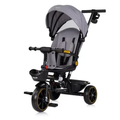 Chipolino Tricycle Max Sport 2 in 1, Dreirad, Becherhalter, Sitz umkehrbar, Korb grau braun Best