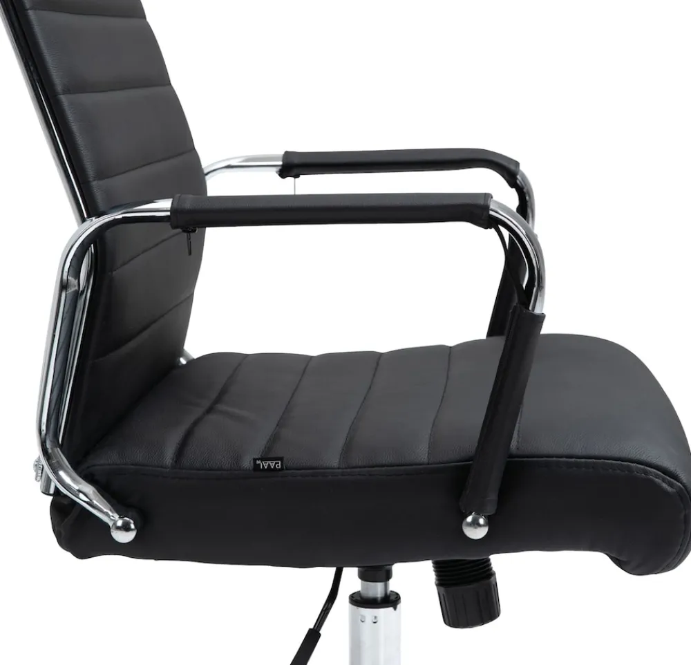 Bürostuhl ergonomisch Kolumbus Echtleder, Schreibtischstuhl höhenverstellbar stufenlos, Drehstuhl mit Rollen bis 150 kg belastbar ^ CLP Sale