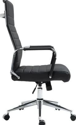 Bürostuhl ergonomisch Kolumbus Echtleder, Schreibtischstuhl höhenverstellbar stufenlos, Drehstuhl mit Rollen bis 150 kg belastbar ^ CLP Sale