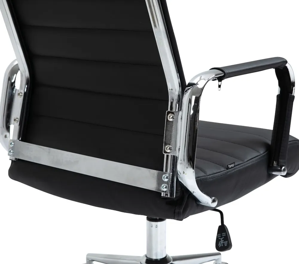 Bürostuhl ergonomisch Kolumbus Echtleder, Schreibtischstuhl höhenverstellbar stufenlos, Drehstuhl mit Rollen bis 150 kg belastbar ^ CLP Sale