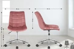 CLP Bürostuhl Medford Samt I Drehstuhl Für Home-Office I Schreibtischstuhl Höhenverstellbar Mit Drehfunktion, Metallgestell Und Rollen braun Outlet