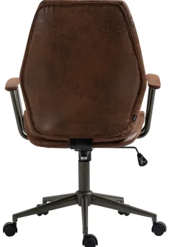 Bürostuhl Nampa Im Industrial Design I Gesteppter Schreibtischstuhl Mit Wippfunktion Und Stufenloser Höhenverstellung ^ CLP Hot