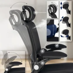 Bürostuhl Newberg I Schreibtischstuhl ergonomisch höhenverstellbar I Drehstuhl bis 135 kg I Atmungsaktiver Netzbezug ^ CLP Sale