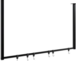 CLP Kleiderstange Fenton mit 6 Kleiderhaken I Kleiderständer für Deckenmontage I Garderobenstange aus Metall Discount