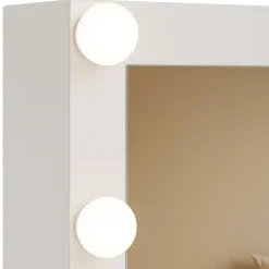Schminktisch mit Beleuchtung und Spiegel 110x55 cm Ginny, Hollywoodspiegel LED-Licht dimmbar mit 3 Lichtfarben, mit Schubladen ^ CLP Sale