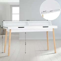 Schreibtisch Eaton I Bürotisch mit 2 Schubladen und großer Arbeitsfläche I Moderner Holztisch ^ CLP Online