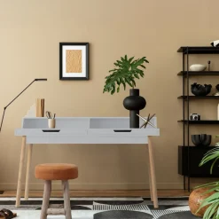 Schreibtisch Eaton I Bürotisch mit 2 Schubladen und großer Arbeitsfläche I Moderner Holztisch ^ CLP Online