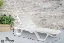 Sonnenliege Bahama I Stapelbare Gartenliege Aus Wetterfestem Kunststoff ^ CLP Hot