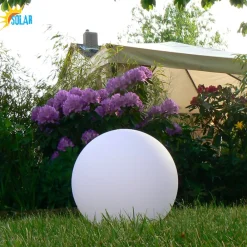 Ø 30cm LED Solarlampe Solarleuchte IP54 mit Farbwechsel, Lichtsensor, Erdspieß ^ @tec Sale