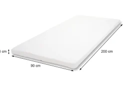 MCW 6cm Memoryfoam-Matratzentopper -E63, Topper Matratzenauflage Matratzenschoner ~ 90x200cm Viscoschaum Clearance