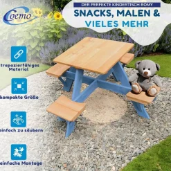 Coemo Kindersitzgruppe Romy Kindertisch und Sitze Gartentisch New