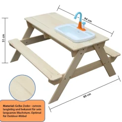 Coemo Kindersitzgruppe und Matschtisch Robin mit Waschbecken Discount
