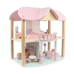 Puppenhaus Sandy möbliert Holz 2 Etagen ^ Coemo Hot