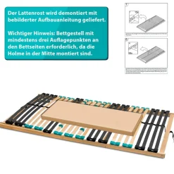 7-Zonen Lattenrost DRÖMSON 140 x 200 cm 28 Federleisten starr ^ Coemo Discount