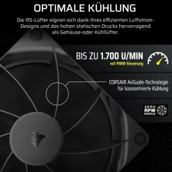 RS140 140mm PWM, 2 Stück, Schwarz (CO-9050191-WW) ^ Corsair Clearance