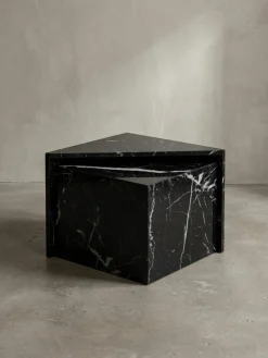 Couchtisch 2er Set Hochglanz Marmoroptik Verschachtelbar MONOBLOC, 50x50x42 cm ^ KADIMA DESIGN Sale