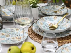 - 24724 Mosaik Bunt, Tellerset 16-tlg ^ CreaTable Discount