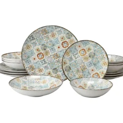 - 24724 Mosaik Bunt, Tellerset 16-tlg ^ CreaTable Discount