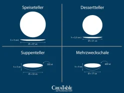 CreaTable - 24856 Neapel Sand, Tellerset 16-tlg Best