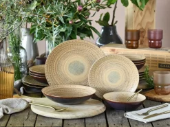 CreaTable - 24856 Neapel Sand, Tellerset 16-tlg Best