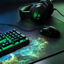 CSL Gaming Mauspad, XXL Schreibtischunterlage 900 x 400mm, Präzision & Geschwindigkeit, Galaxie Best