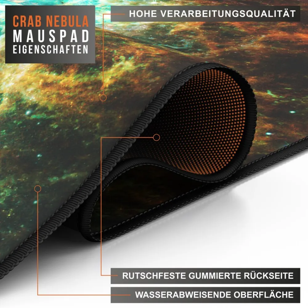 CSL Gaming Mauspad, XXL Schreibtischunterlage 900 x 400mm, Präzision & Geschwindigkeit, Galaxie Best