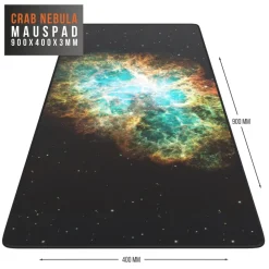 CSL Gaming Mauspad, XXL Schreibtischunterlage 900 x 400mm, Präzision & Geschwindigkeit, Galaxie Best