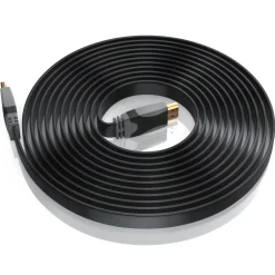 CSL HDMI-Kabel 1.4a, Full HD Flachband-Kabel 1920 x 1080p 60Hz, 3D, Ethernet, CEC, ARC, HDMI Typ A - 5m New