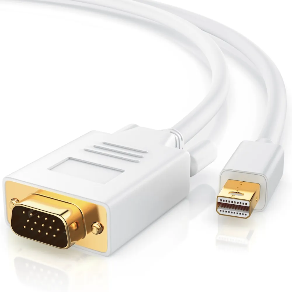 Mini Displayport zu VGA Audio- & Video Kabel, miniDP Monitor Adapter / Thunderbolt 1 & 2 kompatibel - 5m ^ CSL Clearance