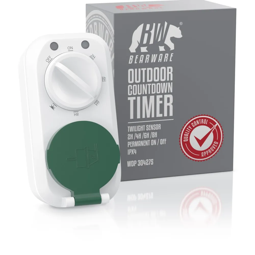 Outdoor Countdown Timer mit Dämmerungsschalter - Zeitschaltuhr mit Schutzkappe ^ CSL Outlet
