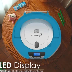Cyberlux CD-Player mit LED-Beleuchtung CD/MP3 USB Kinder Radio blau Best