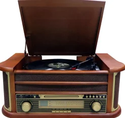 Nostalgie Holz Plattenspieler Retro Kompaktanlage CD/MP3 USB ^ Cyberlux Sale
