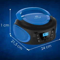 Tragbarer CD-Player Kinder Radio CD/MP3 USB Boombox blau ^ Cyberlux New