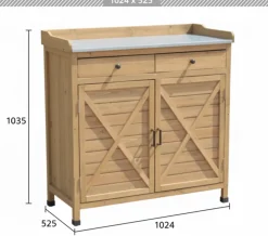 Gartenschrank braun 103,5 x 102,4 x 52,5 cm ^ dazikemo New